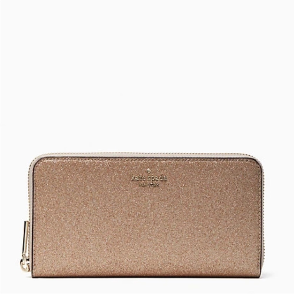Large Rose Gold Glitter Wallet